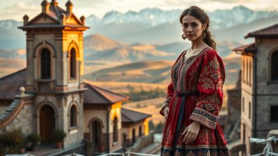 baju tradisional Albania dalam media dan seni