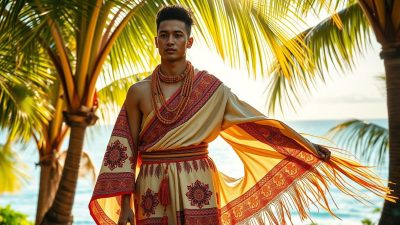 model baju tradisional Mikronesia